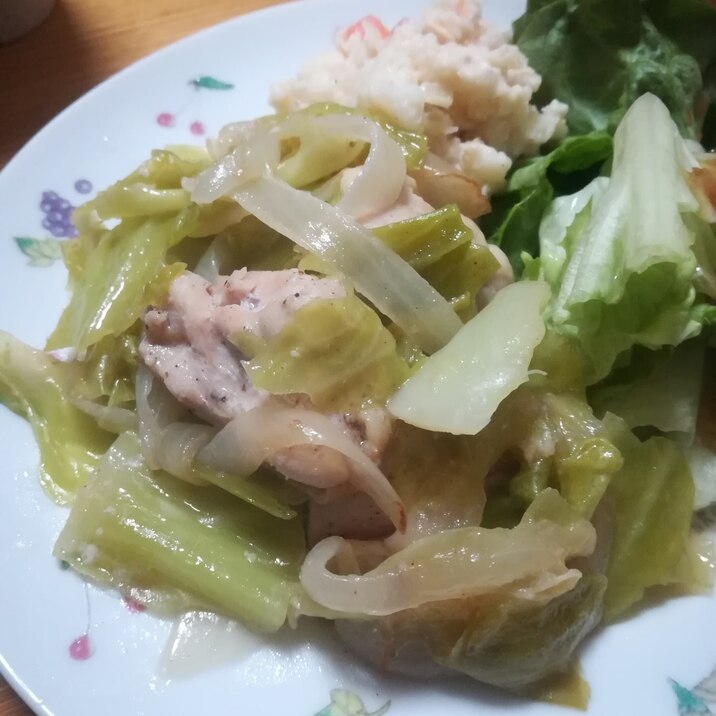 半分作り置き★鶏肉とキャベツと玉ねぎの蒸し焼き